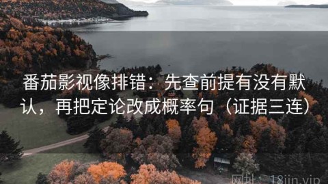 番茄影视像排错：先查前提有没有默认，再把定论改成概率句（证据三连）