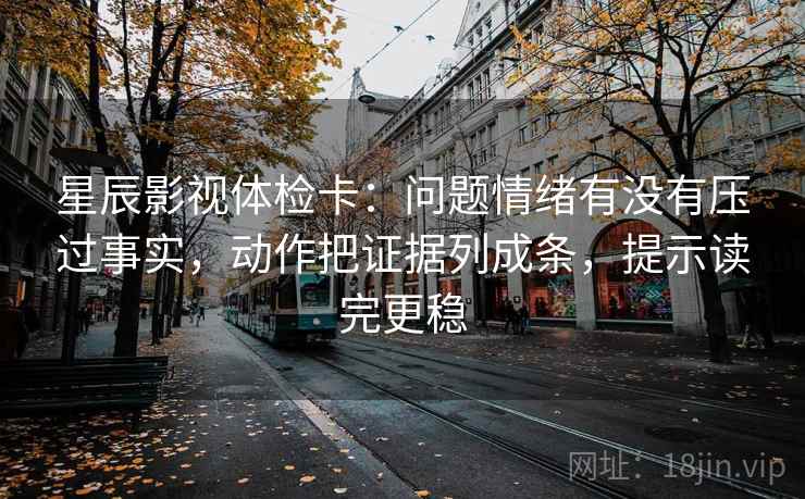 星辰影视体检卡：问题情绪有没有压过事实，动作把证据列成条，提示读完更稳